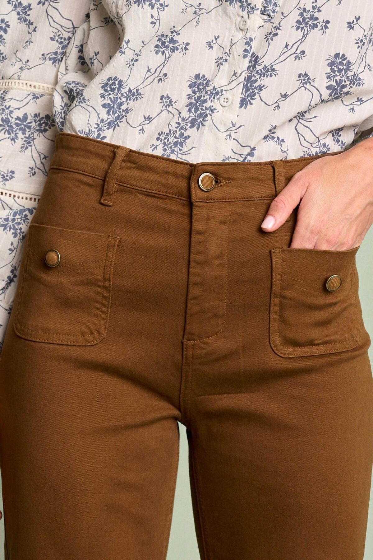 폴린에무아 트렌디 카멜 스트레이트핏 데님 팬츠 5942279 CAMEL - 상세 이미지 2