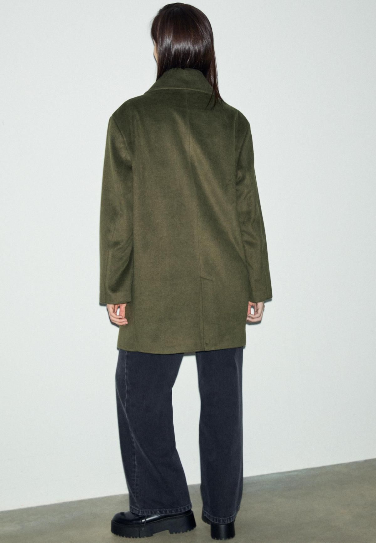 스트라디바리우스 테크니컬 더블브레스트 오버핏 코트 8476/771 OLIVE GREEN - 상세 이미지 5