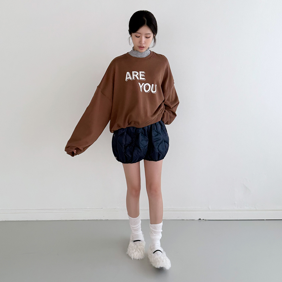 유어 루즈핏 맨투맨 레터링 스웨트 셔츠 캐주얼룩 이미지 6