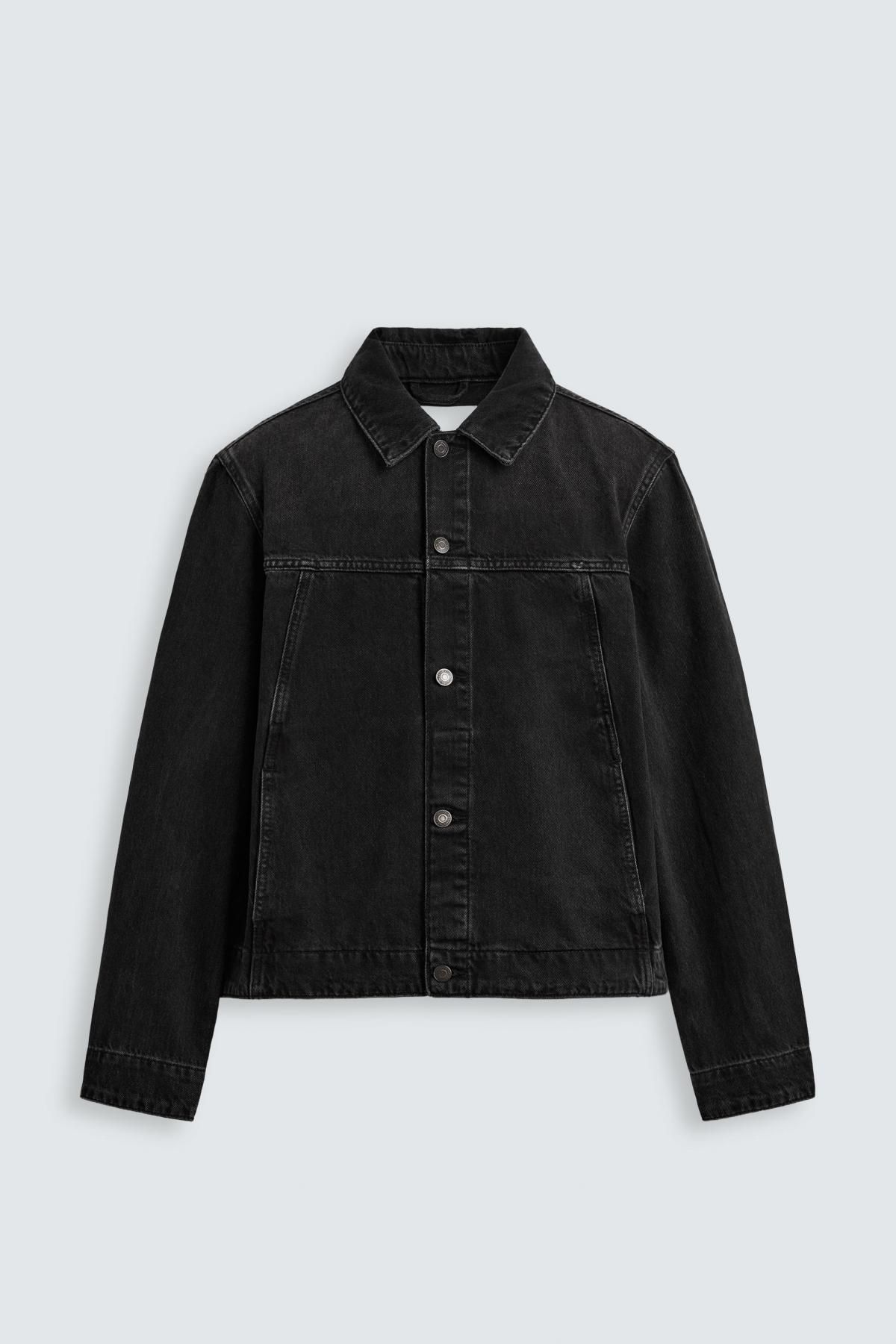 자라 블랙 데님 베이직 재킷 1538/370 BLACK - 메인 이미지