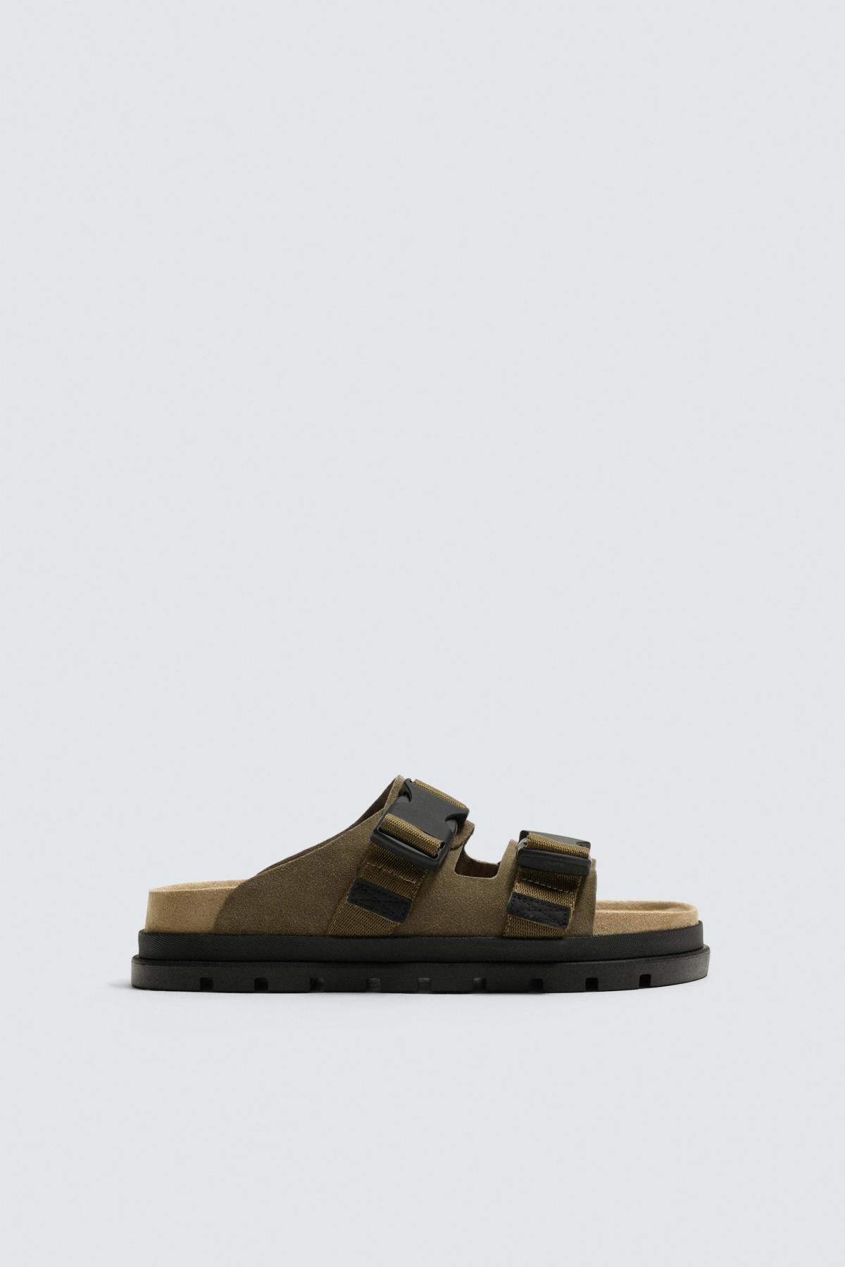 자라 청키 스트랩 레더 샌들 2722/620 SEA GREEN - 메인 이미지