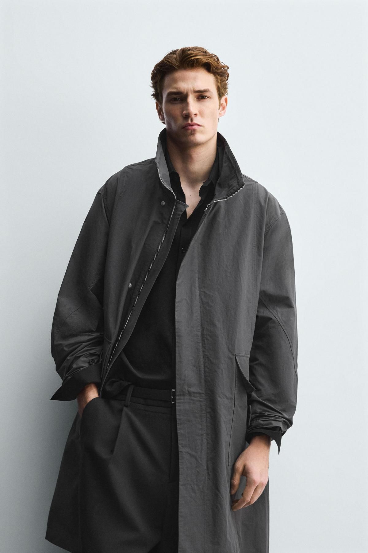 자라 테크니컬 라이트웨이트 오버사이즈 파카 8281/145 ANTHRACITE GREY - 상세 이미지 3