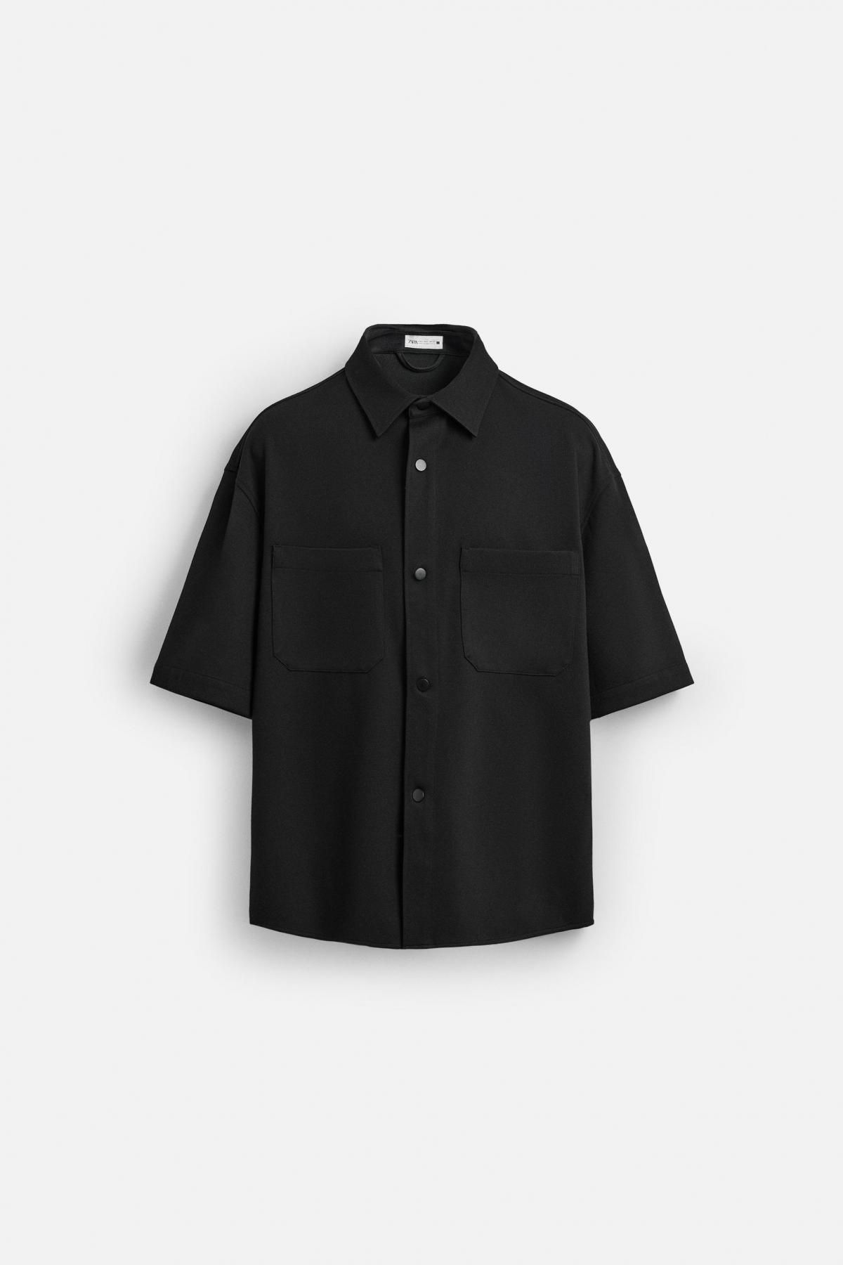 자라 컴포트 오버셔츠 3090/550 BLACK - 메인 이미지