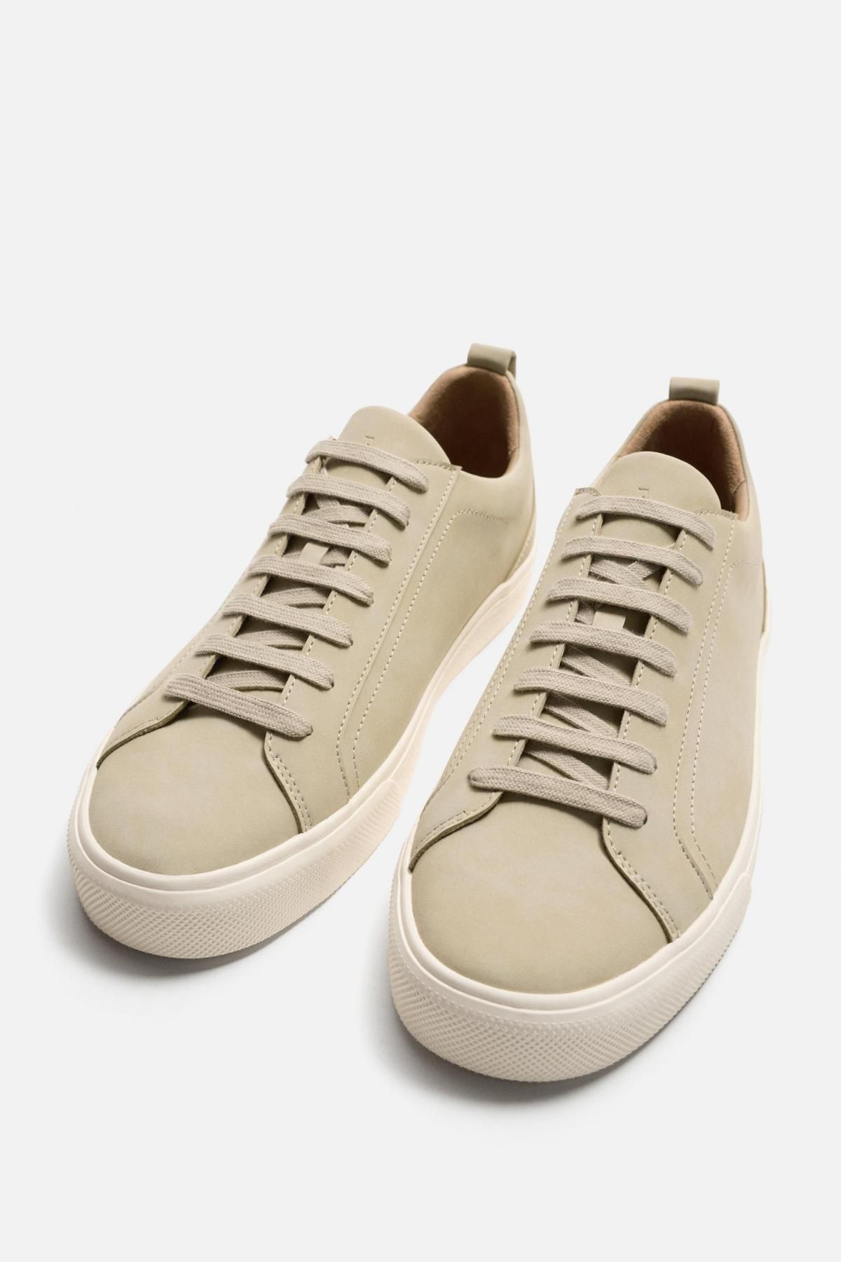 자라 베이직 미니멀 로우탑 스니커즈 2203/620 BEIGE - 상세 이미지 5