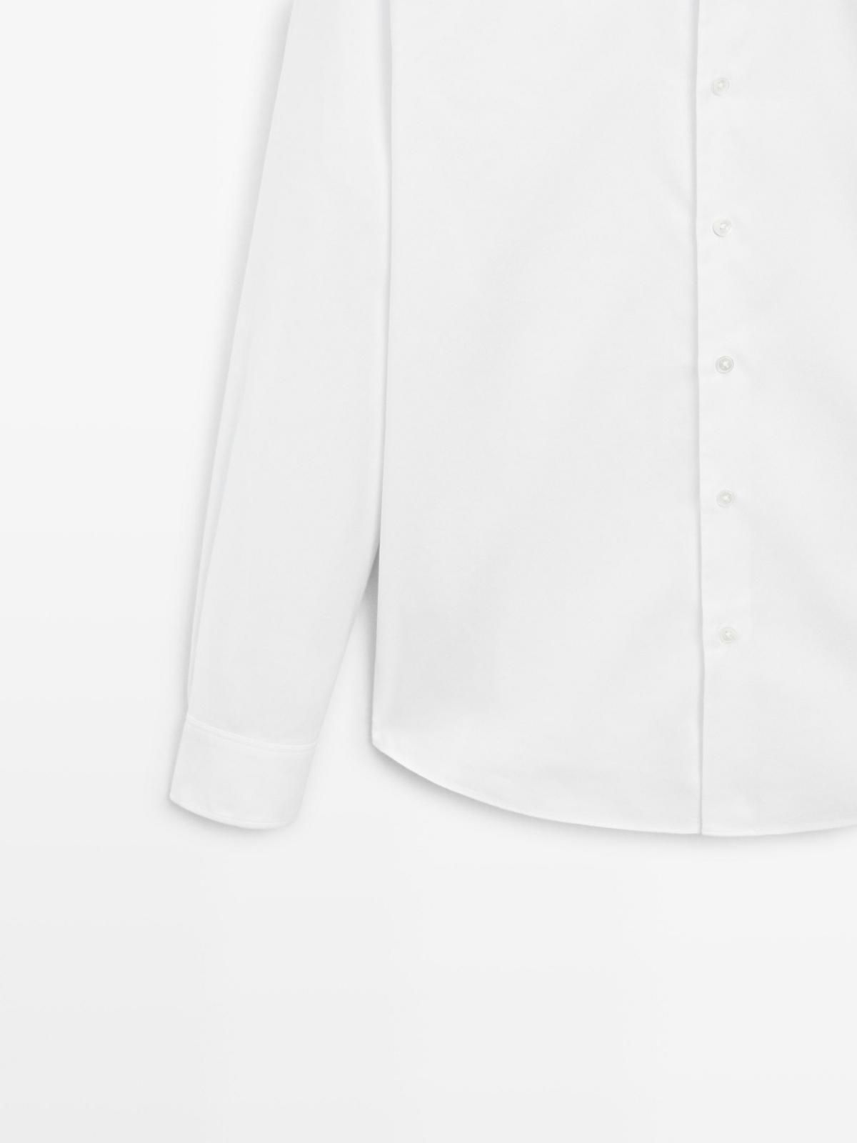 마시모두띠 화이트 텍스처 레귤러핏 코튼 긴팔 셔츠 1741/294 WHITE - 상세 이미지 5