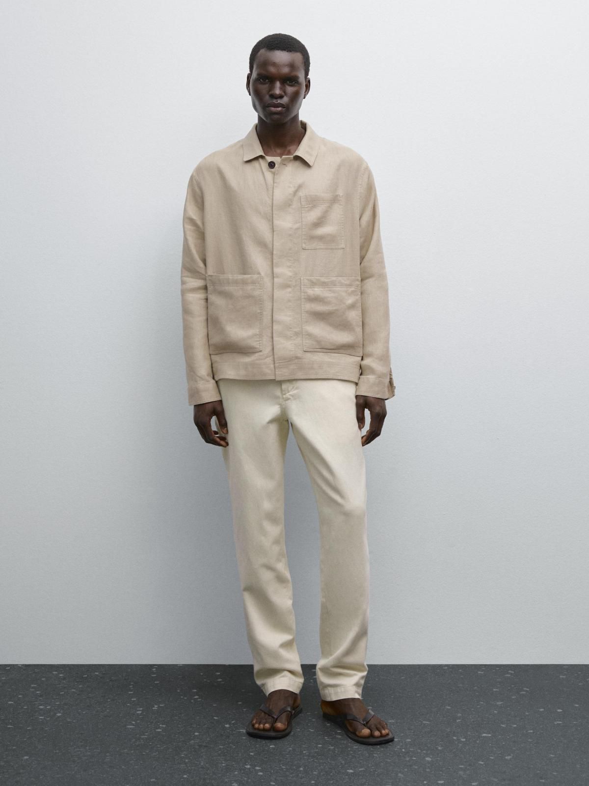 마시모두띠 테이퍼드핏 슬랙스 팬츠 아이보리 0013/008 OFF WHITE - 상세 이미지 2
