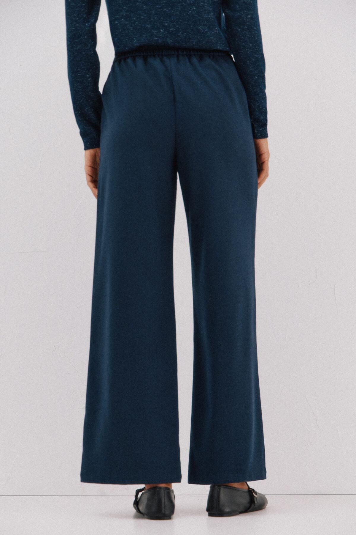 꼬르떼피엘 테크니컬 와이드 밴딩 스트레이트 팬츠 8722331 AZUL MARINO - 상세 이미지 4