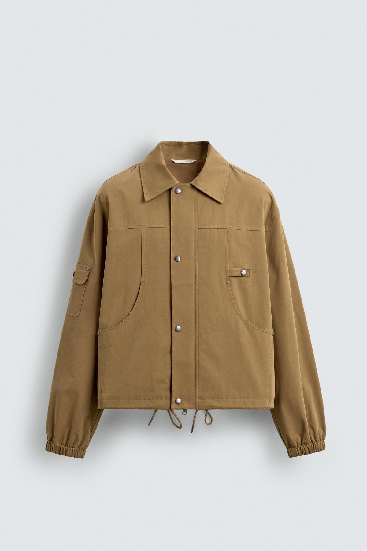 자라 테크니컬 코튼 박시핏 포켓 재킷 0155/410 BEIGE - 메인 이미지