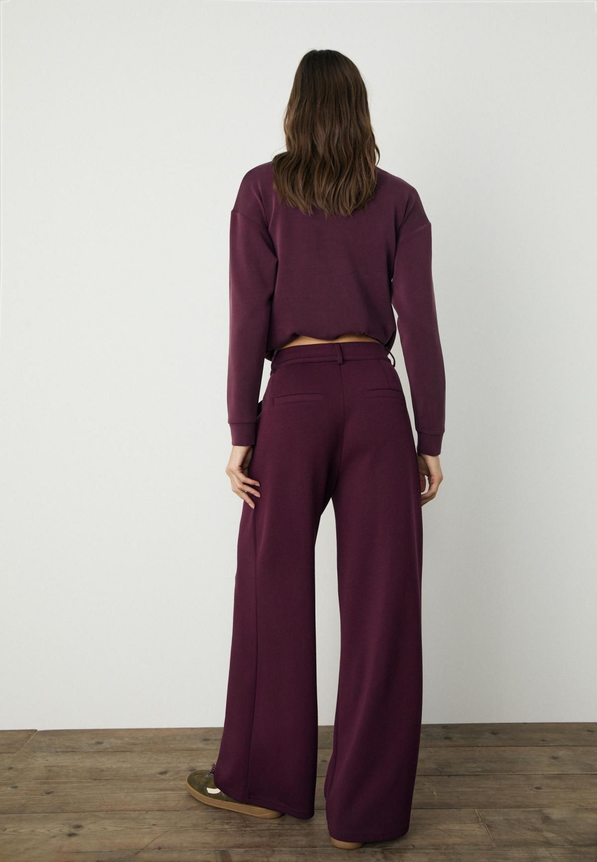 스트라디바리우스 소프트 와이드핏 테크니컬 슬랙스 팬츠 4537/403 PURPLE - 상세 이미지 5