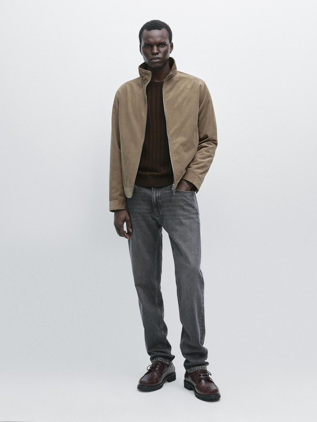 마시모두띠 코듀로이 하이넥 집업 재킷 3127/418 BEIGE - 상세 이미지 2