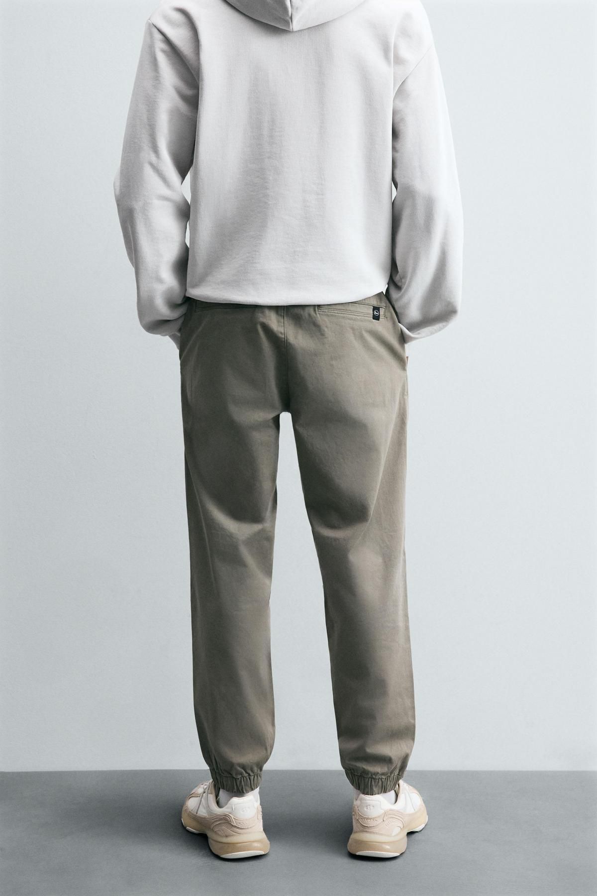 자라 슬림핏 테크니컬 조거 웨이스트 팬츠 6786/320 LIGHT KHAKI - 상세 이미지 4