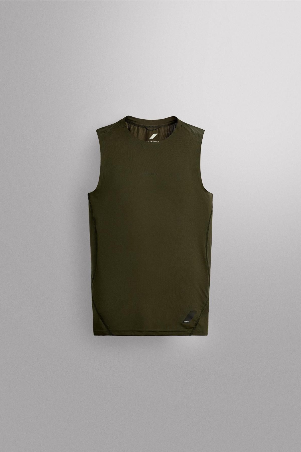 자라 테크니컬 컴프레션 민소매 탱크탑 1943/410 DARK KHAKI - 메인 이미지