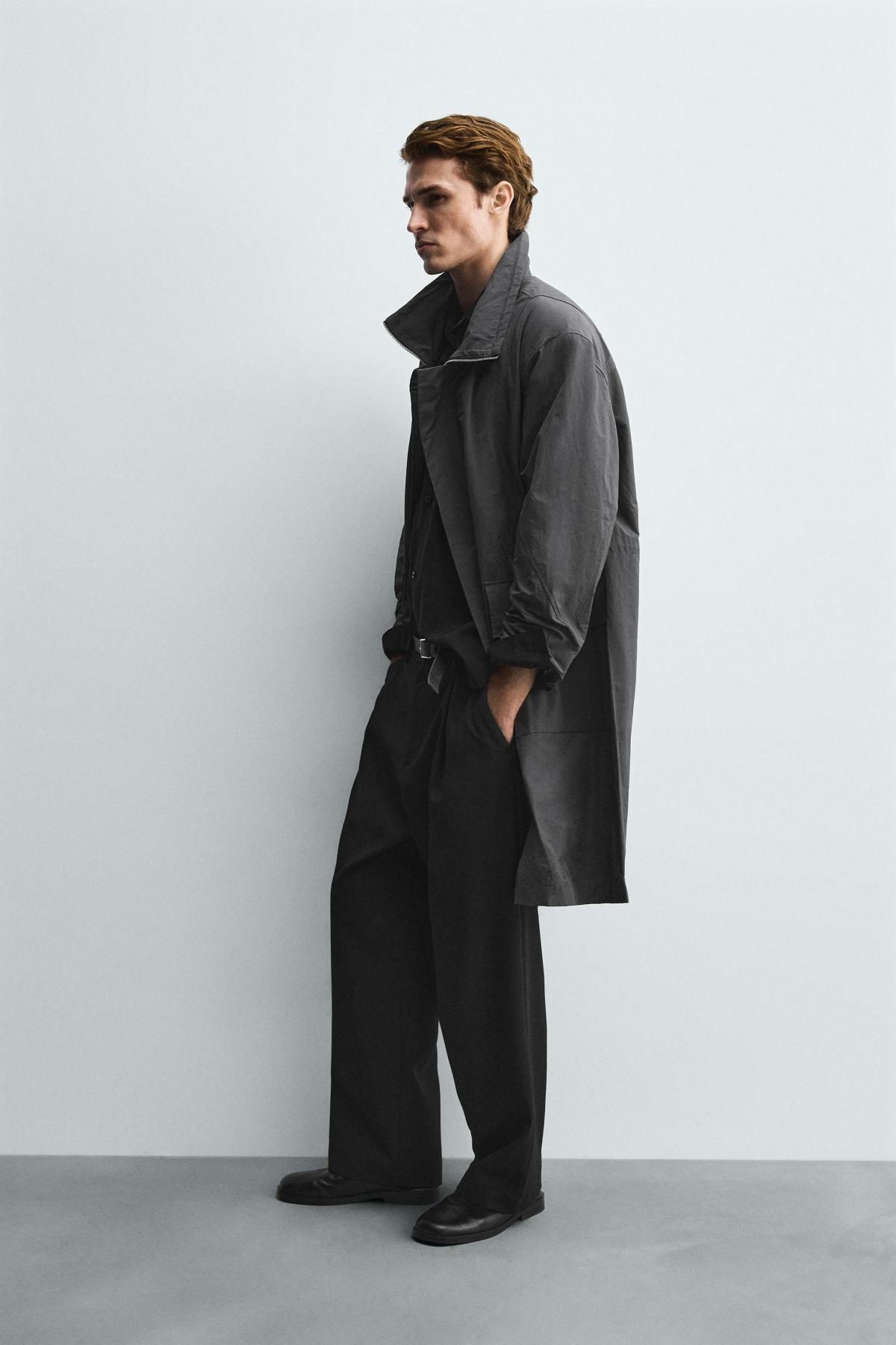 자라 테크니컬 라이트웨이트 오버사이즈 파카 8281/145 ANTHRACITE GREY - 상세 이미지 5