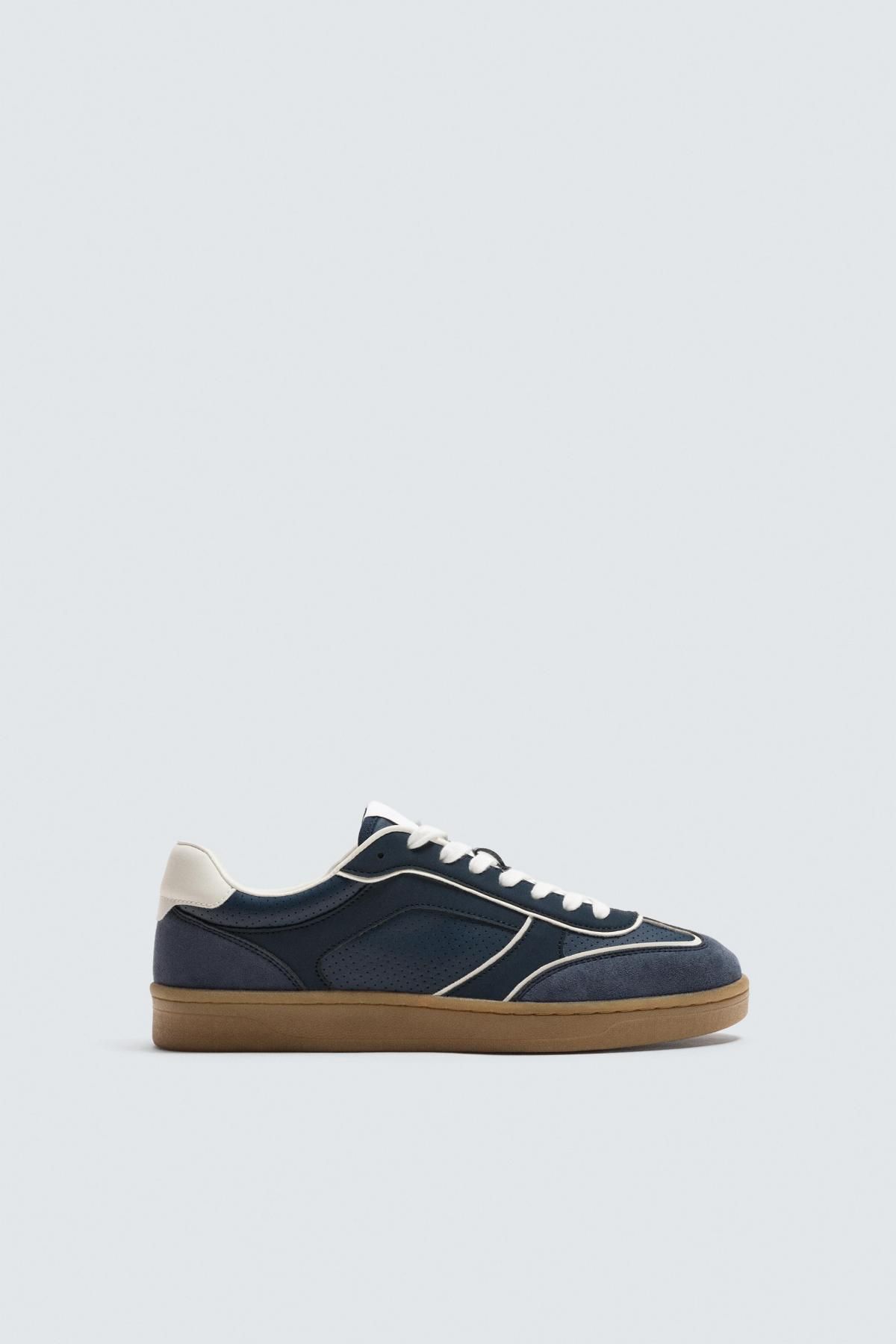 자라 레트로 네이비 콘트라스트솔 스니커즈 2253/520 DARK BLUE - 메인 이미지