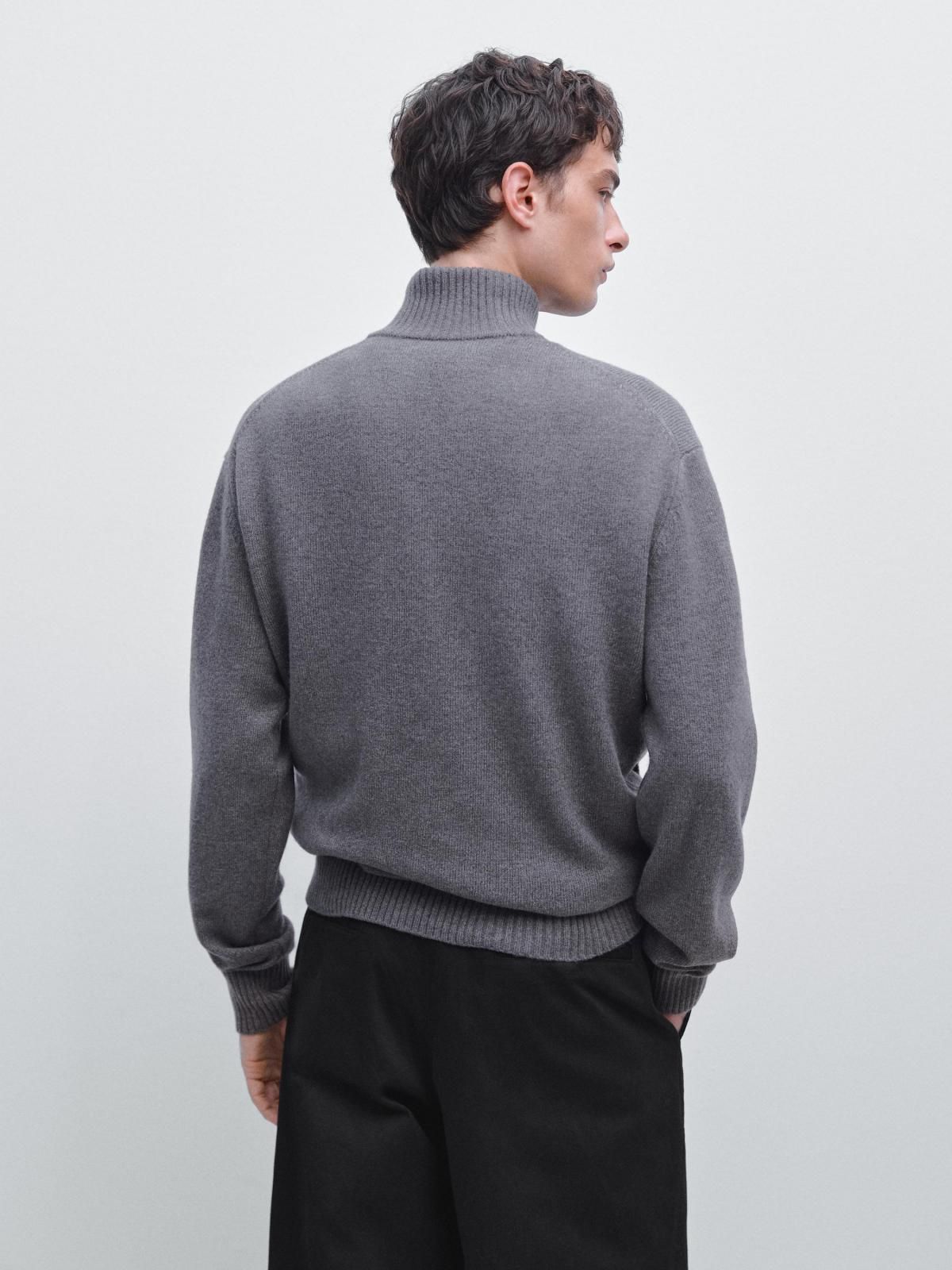 마시모두띠 테크니컬 울블렌드 집업 니트 가디건 1066/240 ANTHRACITE GREY - 상세 이미지 4