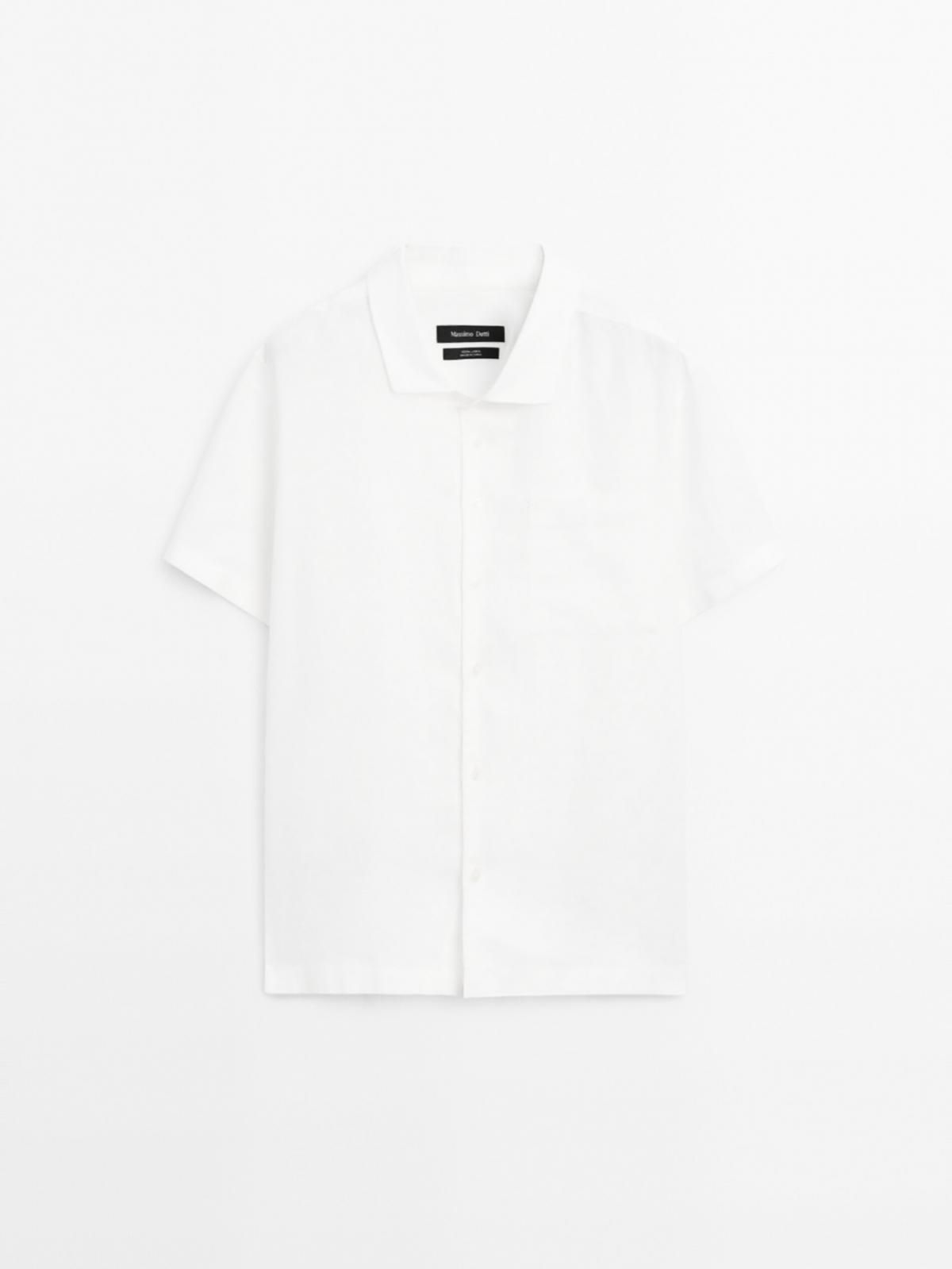 마시모두띠 린넨 반팔 클래식 셔츠 1720/270 CREAM - 상품 이미지