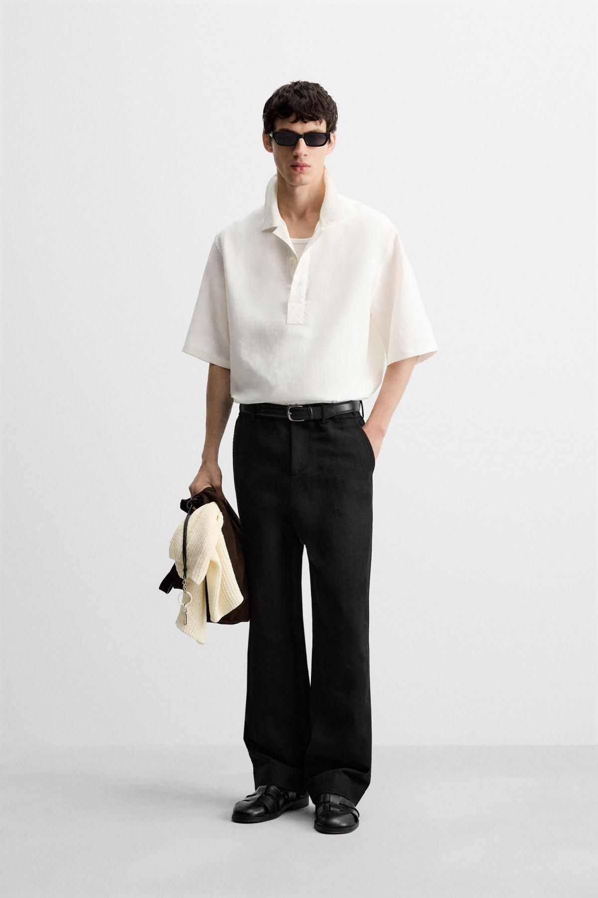 자라 린넨 쿨링 반팔 셔츠 0794/185 WHITE - 상세 이미지 2
