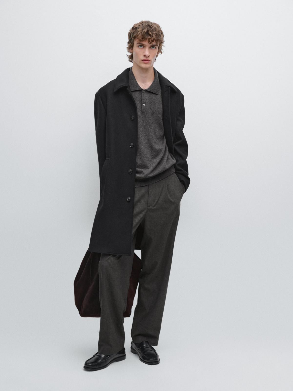 마시모두띠 클래식 울블렌드 블랙 미디 싱글코트 2895/373 BLACK - 상세 이미지 2
