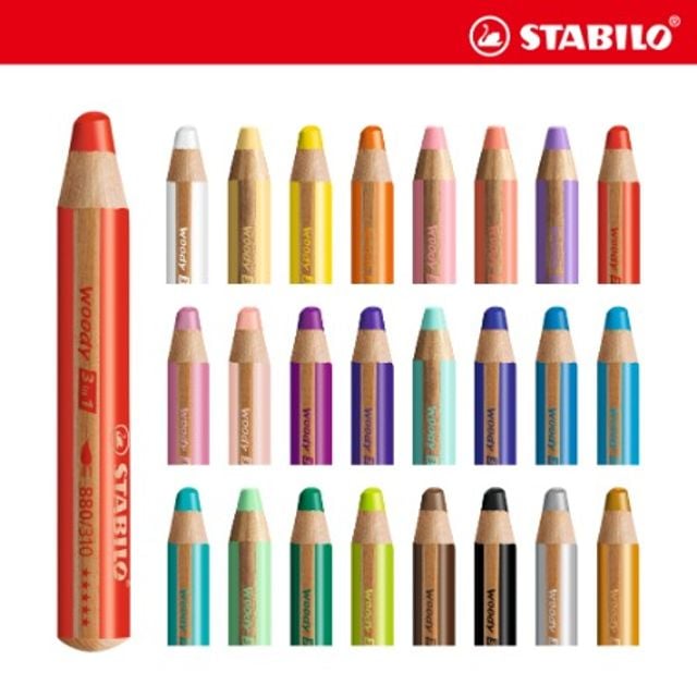 스타빌로 우디 3in1 색연필 낱색 레드(310) - 상품 이미지