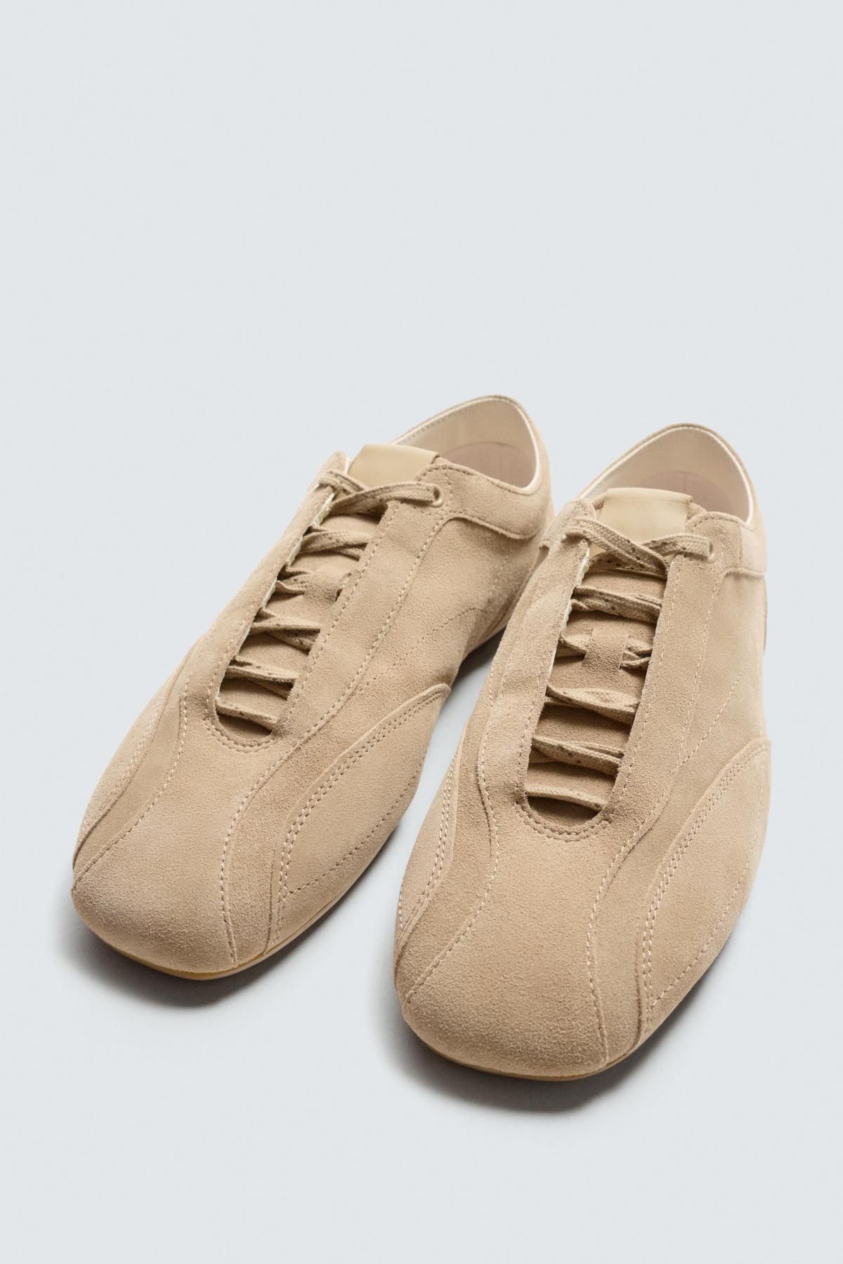 자라 레트로 울트라씬솔 스웨이드 레더 스니커즈 2237/620 SAND BROWN - 상세 이미지 5