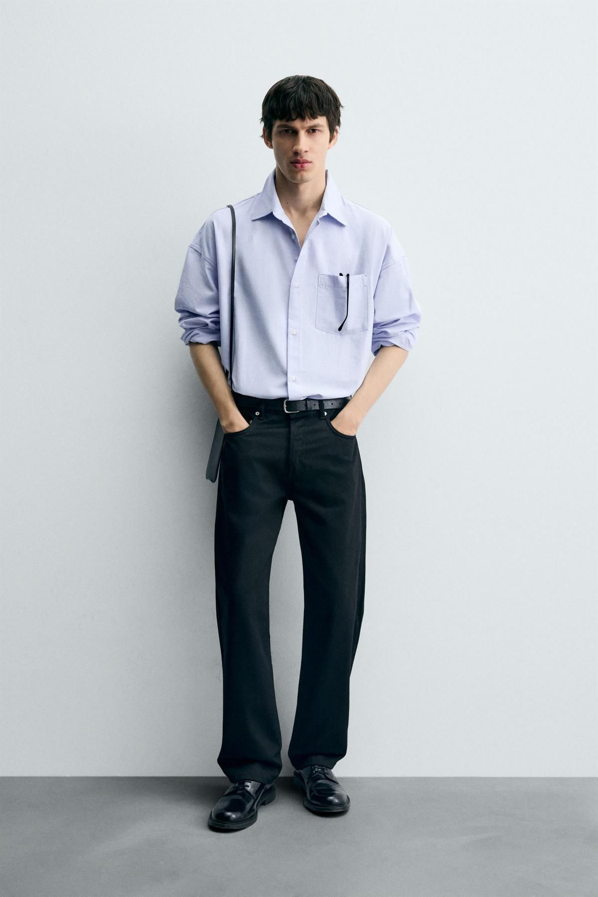 자라 오버사이즈 옥스포드 클래식 긴팔 셔츠 7446/311 LIGHT BLUE - 상세 이미지 2