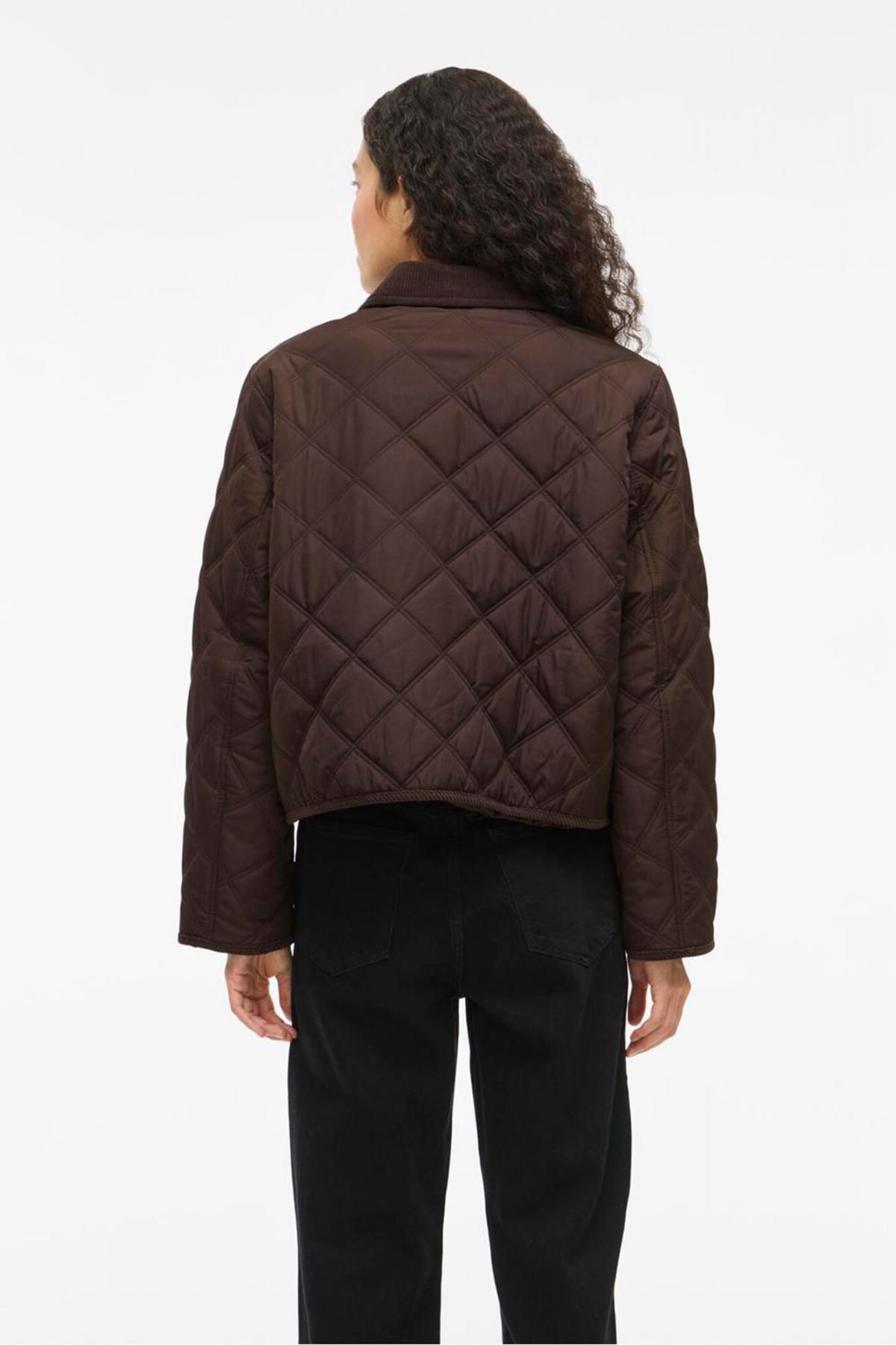 빌라 코듀로이 카라 퀼팅 재킷 6432590 MARRON OSCURO - 상세 이미지 4