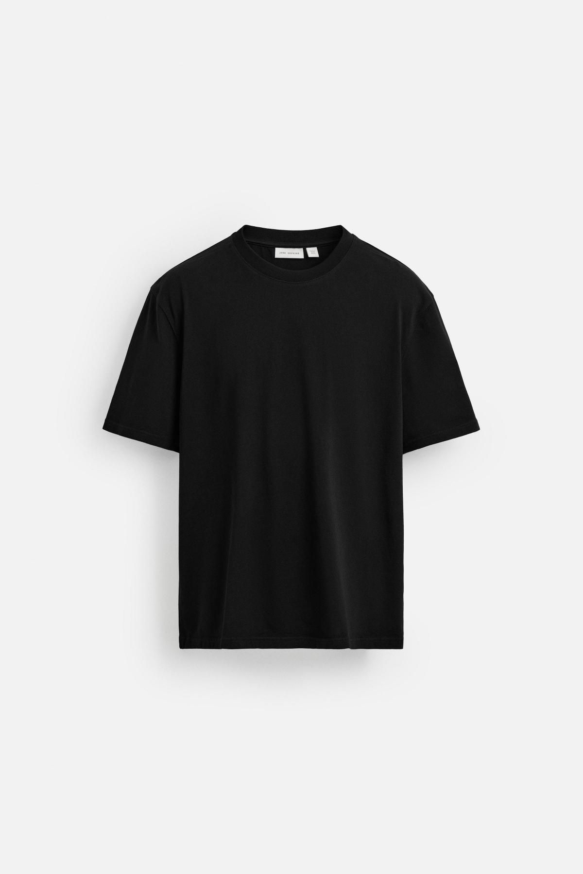 자라 슬림핏 미디엄 웨이트 티셔츠 1501/430 BLACK - 메인 이미지