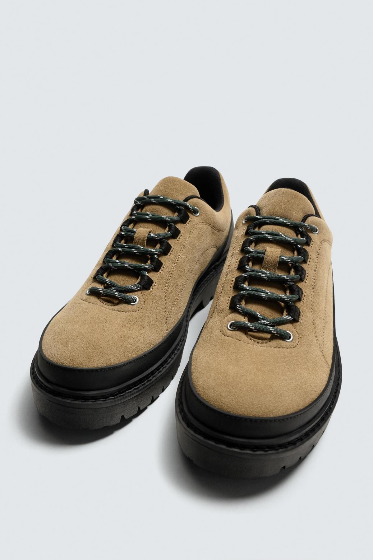 자라 트레킹 배색 청키솔 가죽 슈즈 2465/620 BEIGE - 상세 이미지 5