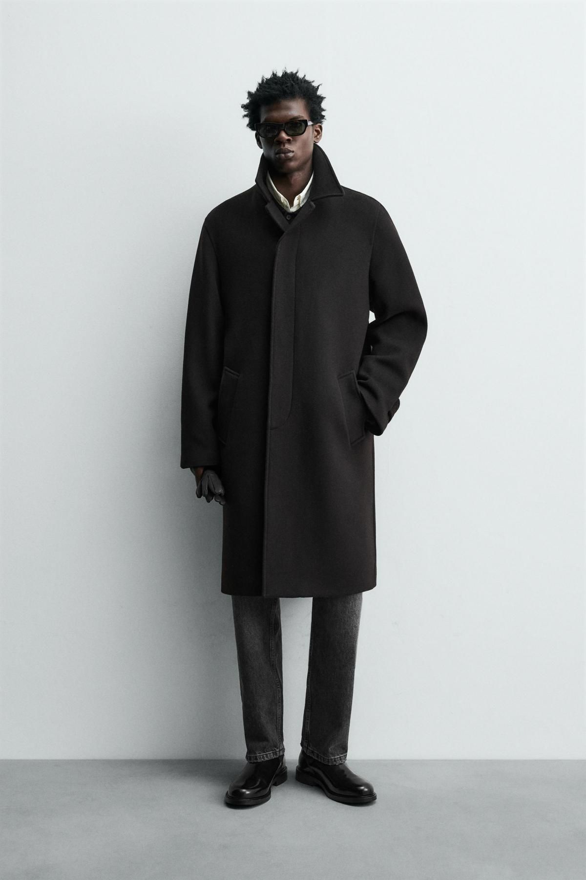 자라 울 블렌드 레귤러핏 싱글 코트 5967/523 BROWN - 상세 이미지 2