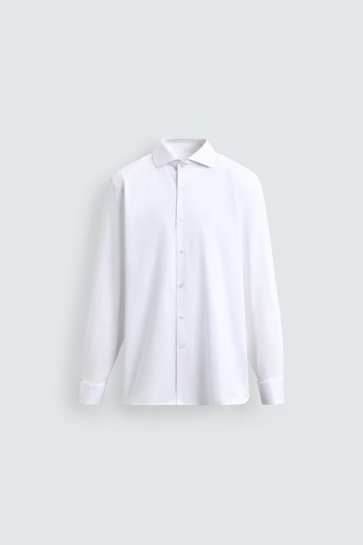 자라 테크니컬 텍스처 화이트 긴팔 셔츠 6658/134 WHITE - 메인 이미지