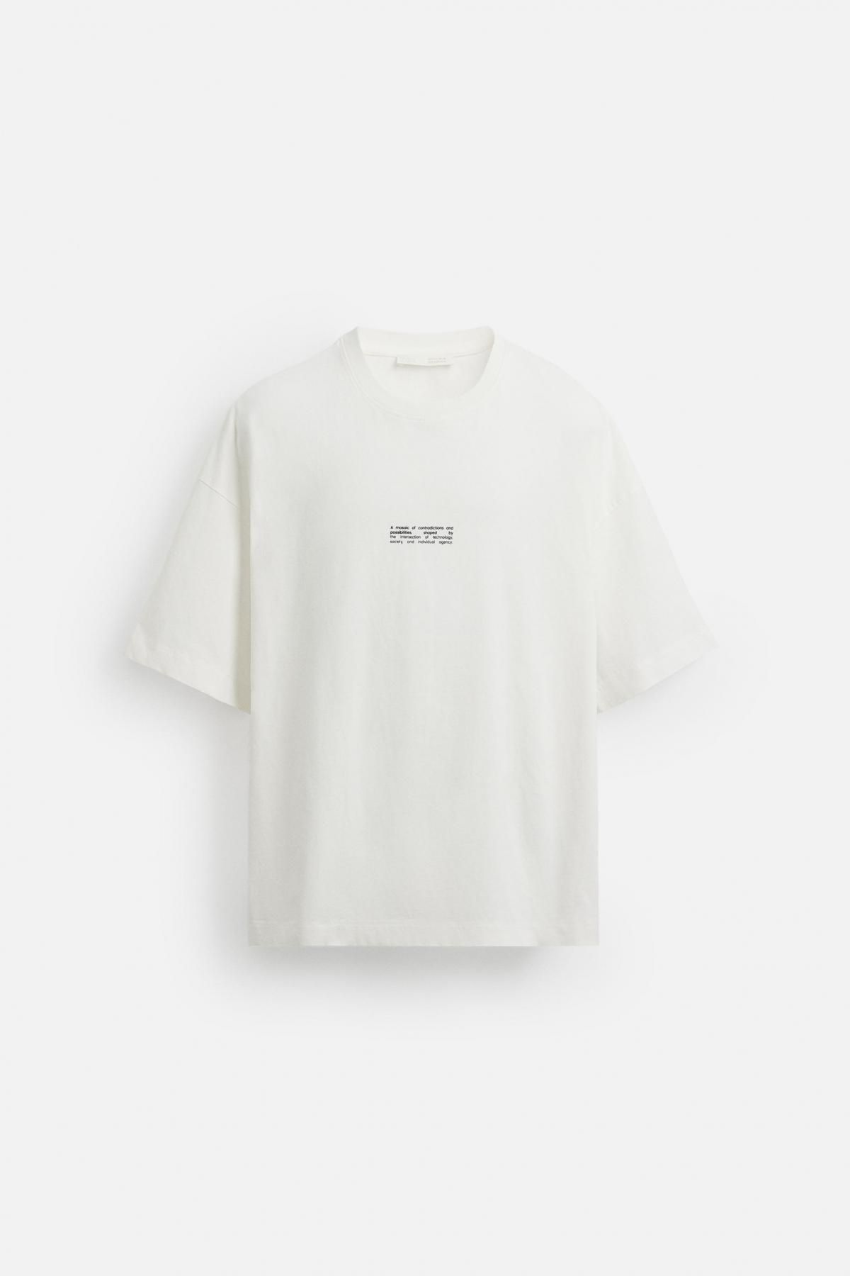 자라 그래픽 프린트 오버핏 반팔 티셔츠 6224/308 WHITE - 메인 이미지