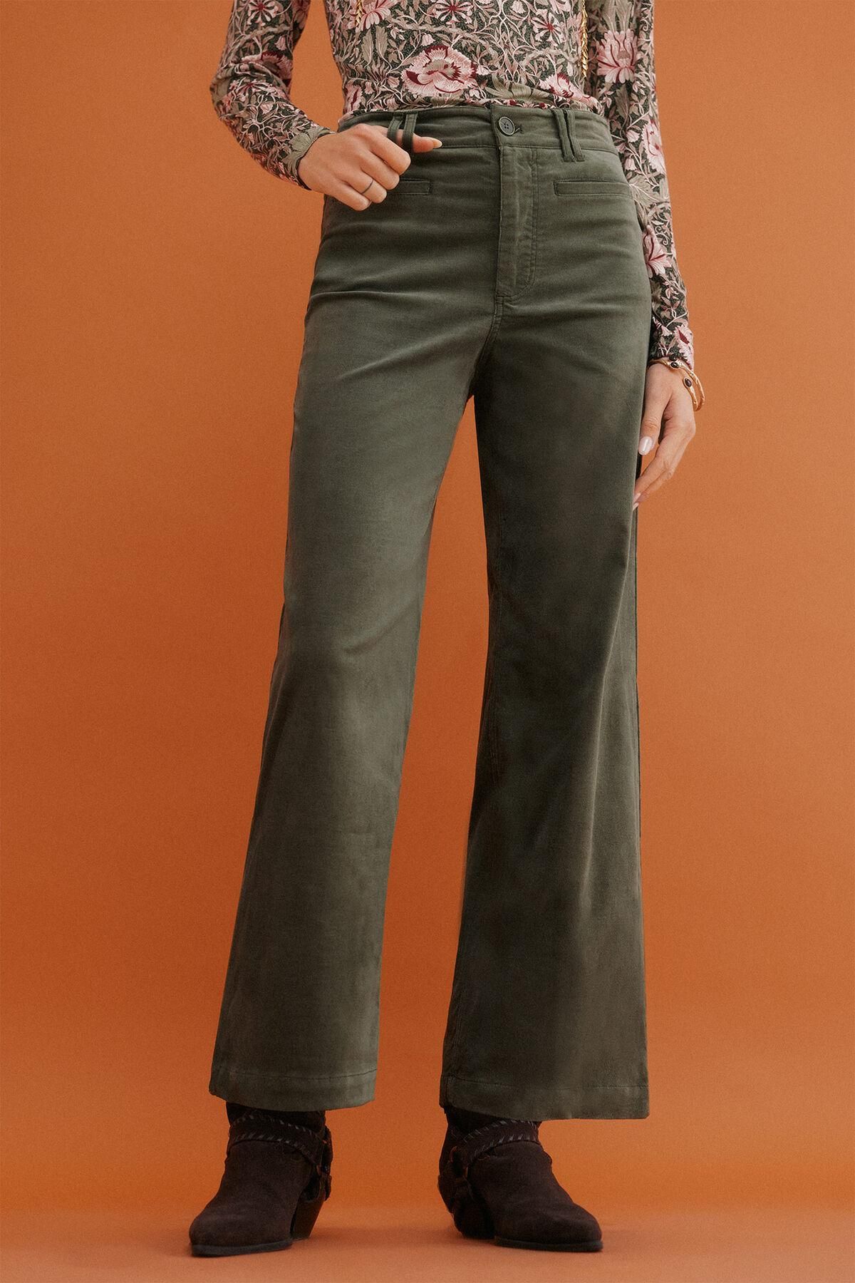 호스 인트로피아 코듀로이 와이드 팬츠 카키 6542833 KAKI - 상품 이미지