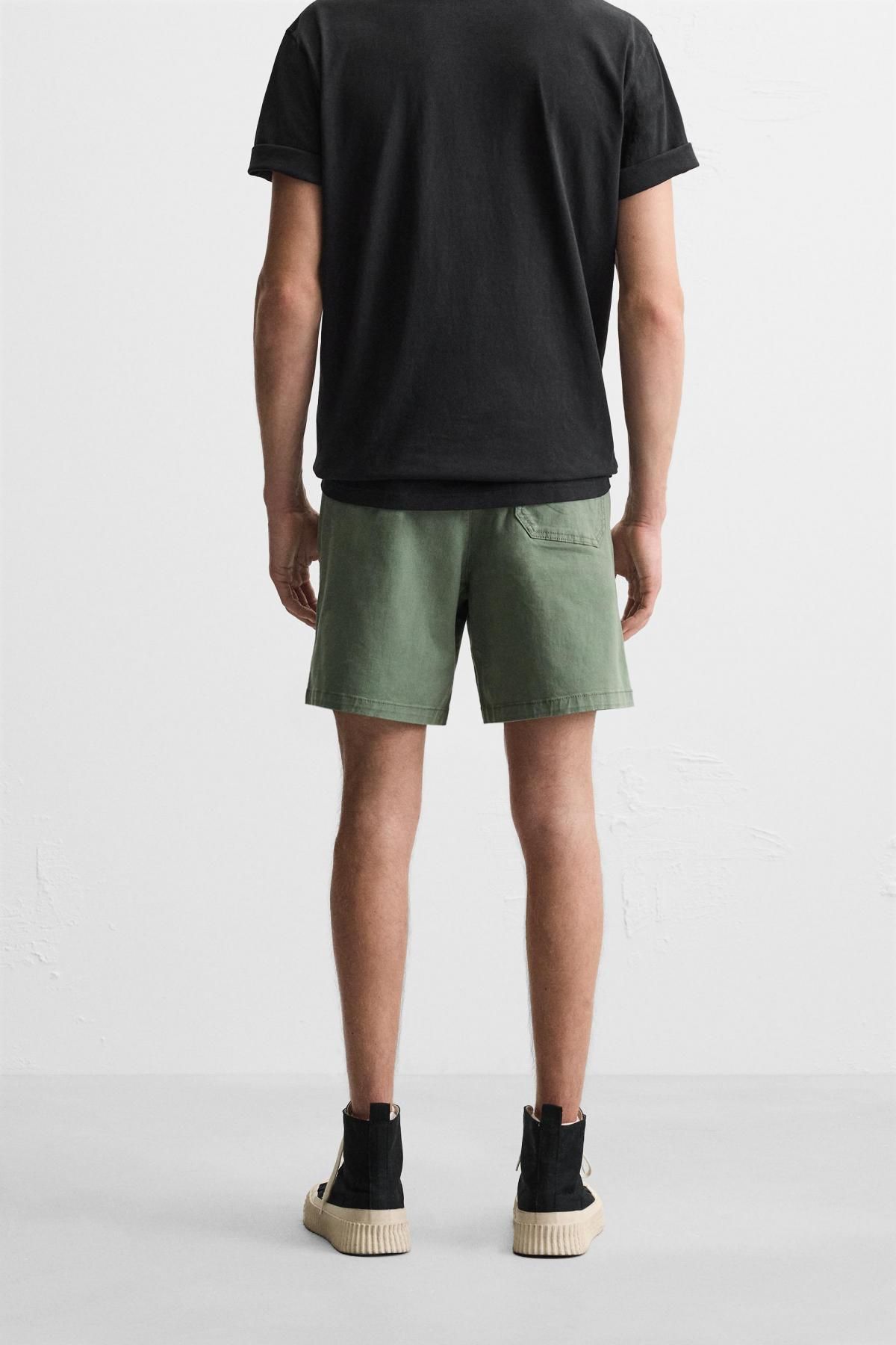 자라 릴렉스핏 버뮤다 쇼츠 9252/406 GREEN - 상세 이미지 4
