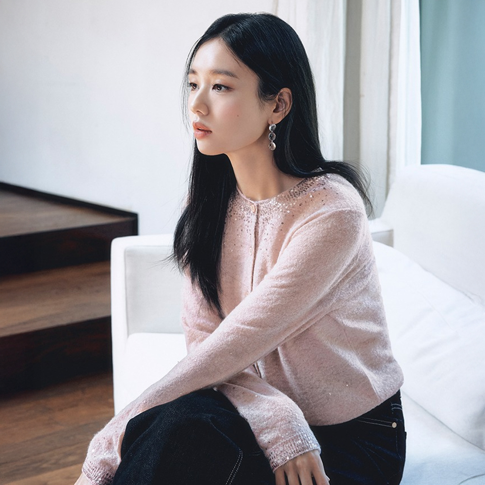 25FW 알파카 블렌디드 시퀸 가디건 - 상품 이미지