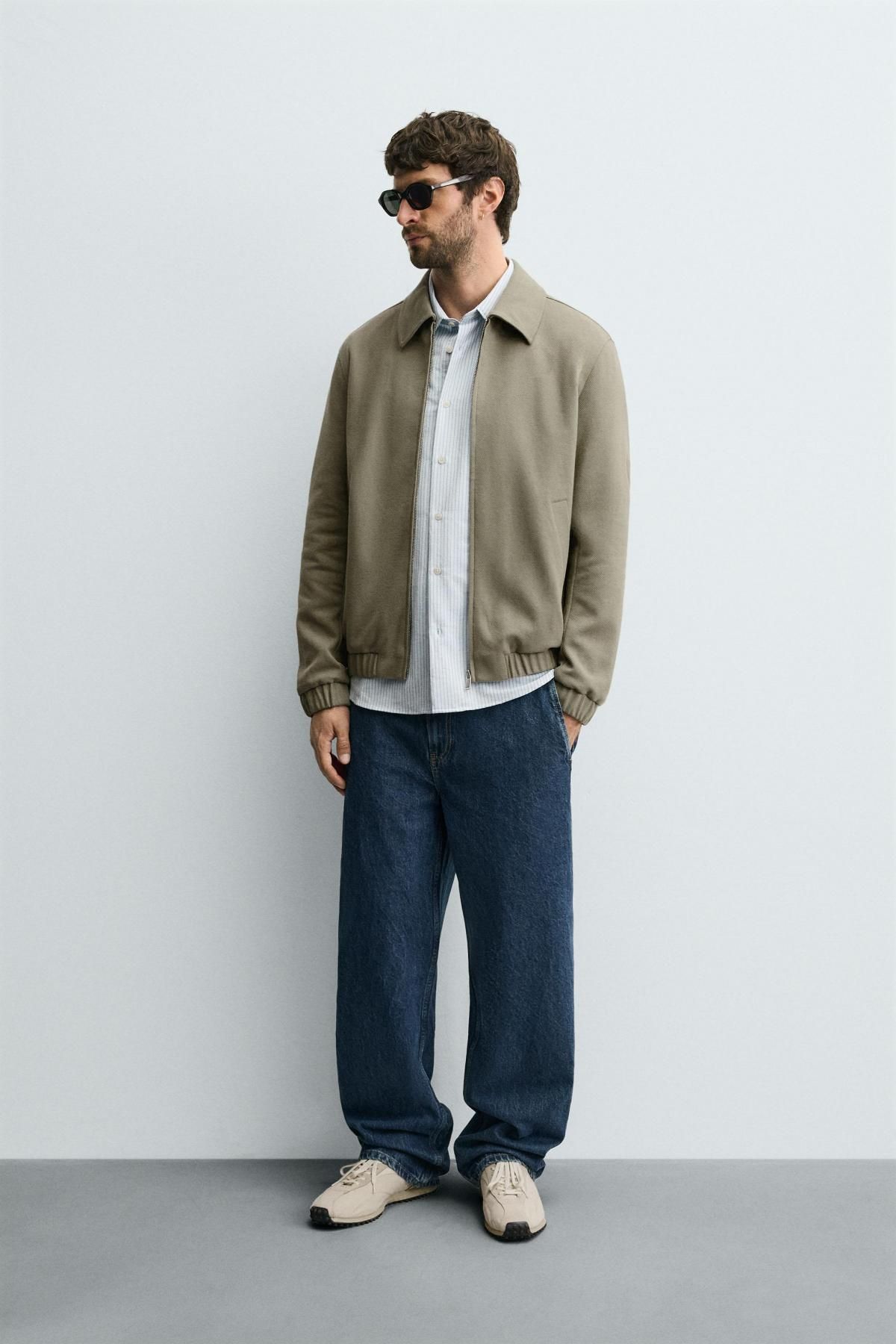 자라 테크니컬 소프트 텍스처 블루종 재킷 3918/720 LIGHT GREEN - 상세 이미지 2