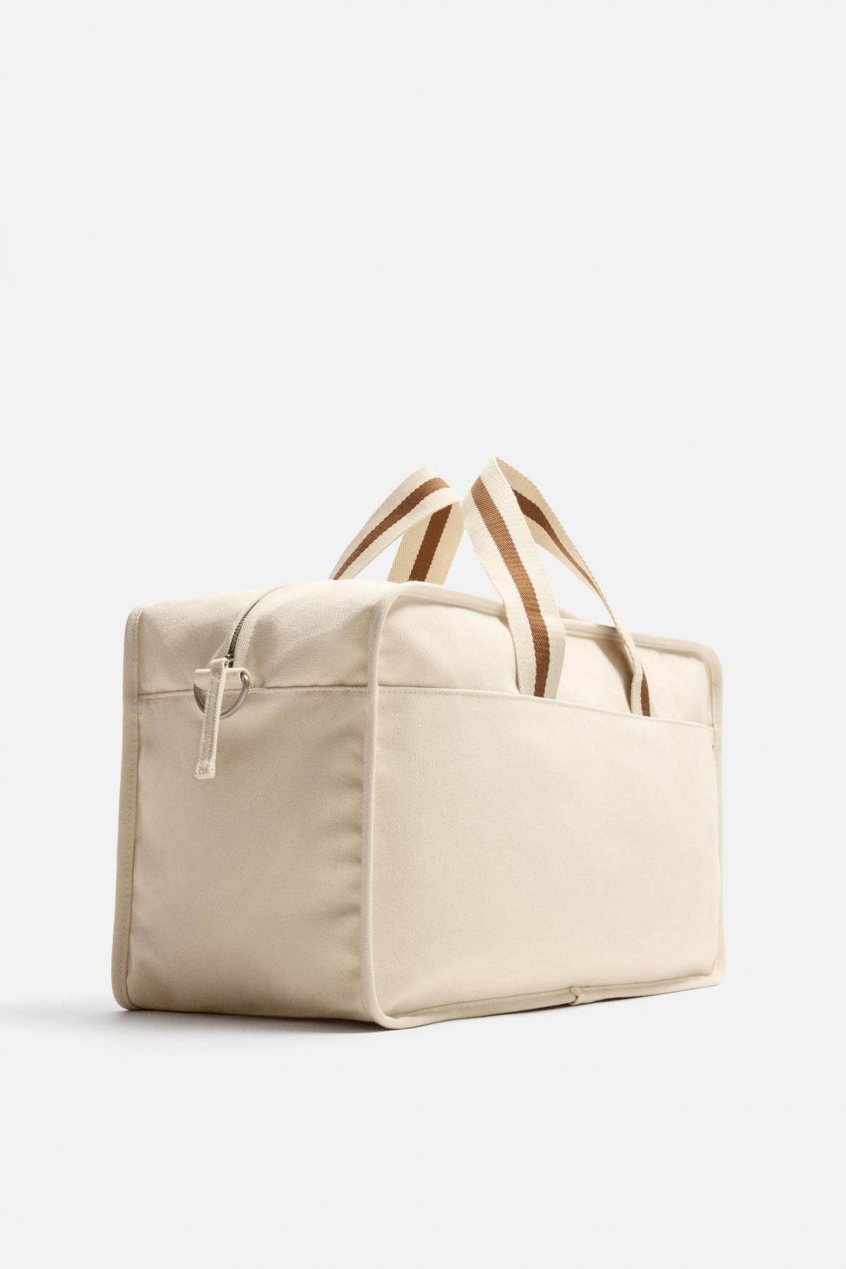 자라 콘트라스트 캐주얼 토트백 3135/620 BEIGE - 상세 이미지 2