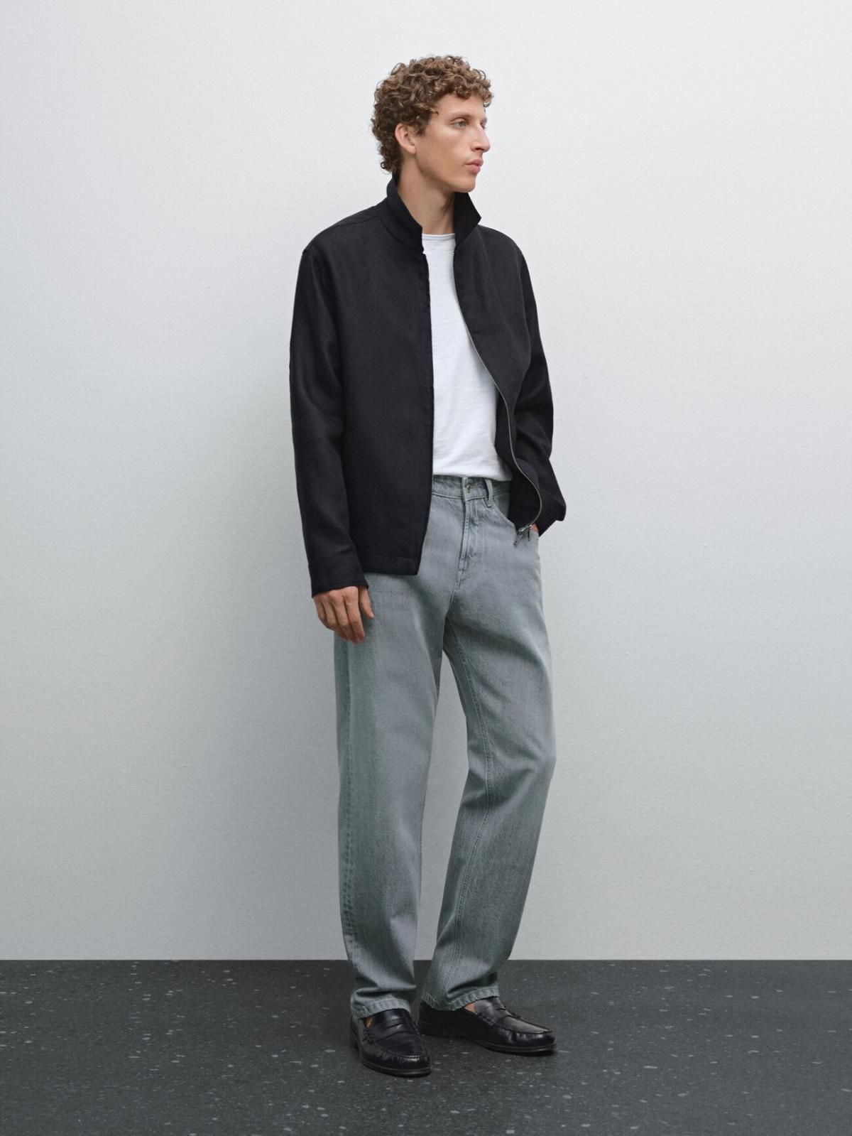 마시모두띠 라이트그레이 와이드핏 RELAXEDFIT 데님 청바지 0062/064 GREY MARL - 상세 이미지 2