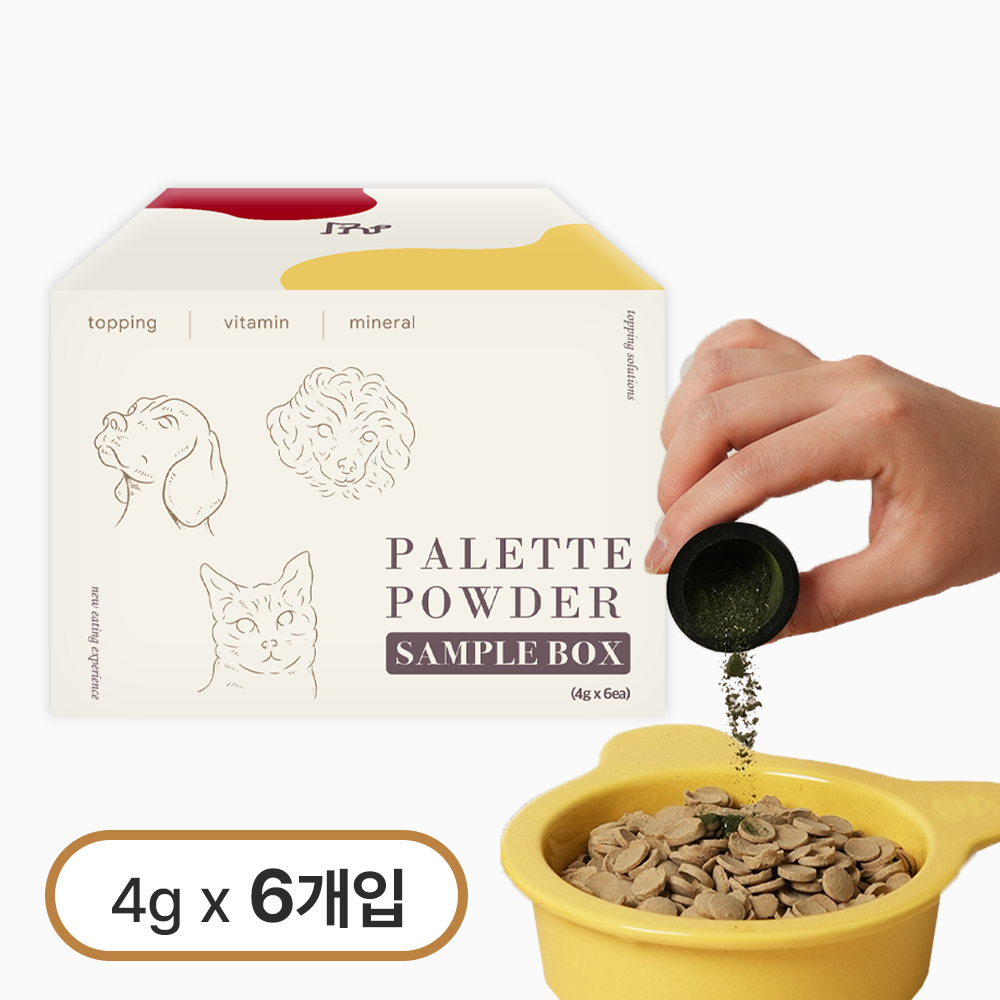 페네핏 반려동물 사료 토핑 팔레트 파우더 6종 샘플 밥 사료 안먹는 강아지 고양이 보양식