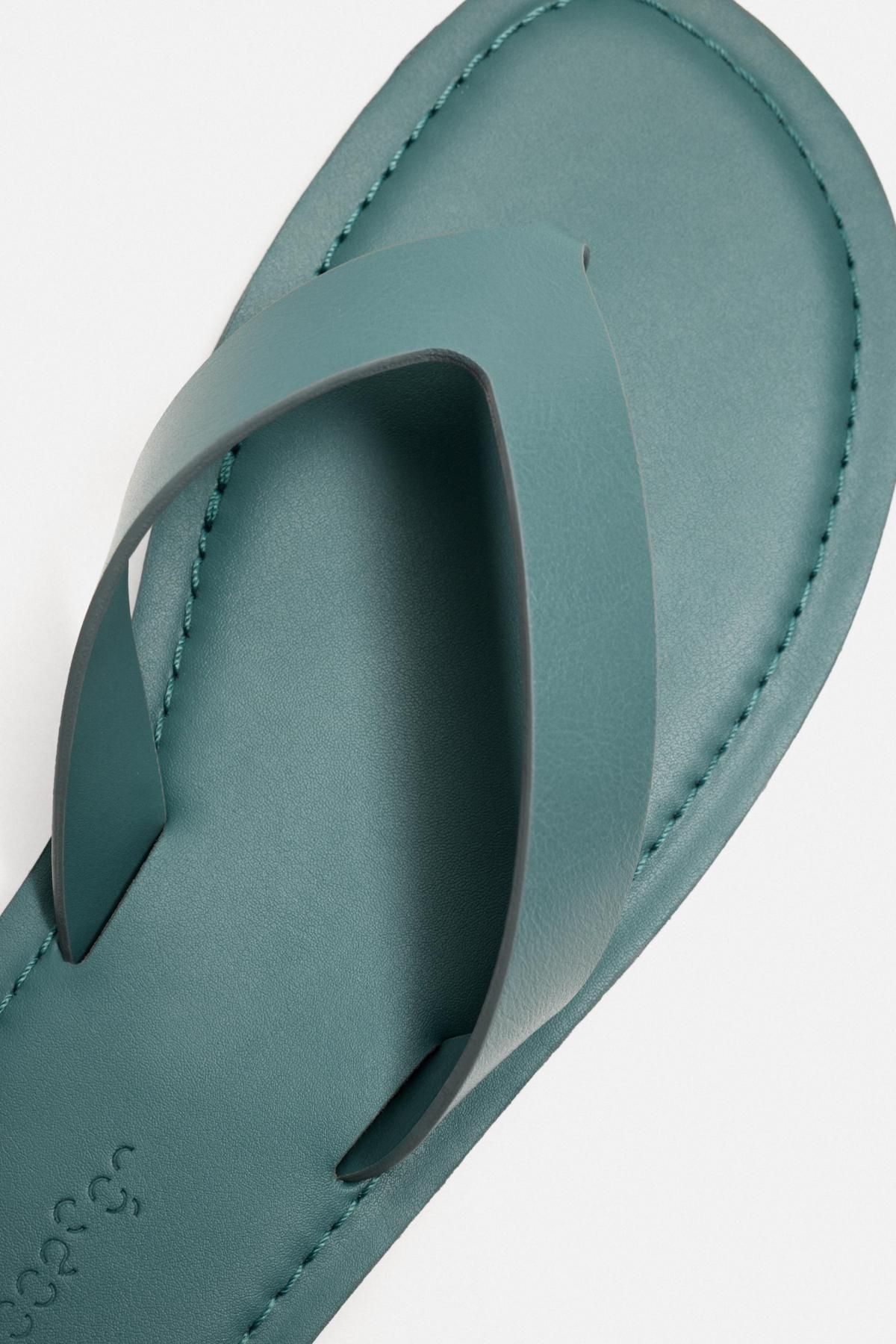자라 레더 스트랩 미니멀 샌들 2742/620 SEA GREEN - 상세 이미지 4