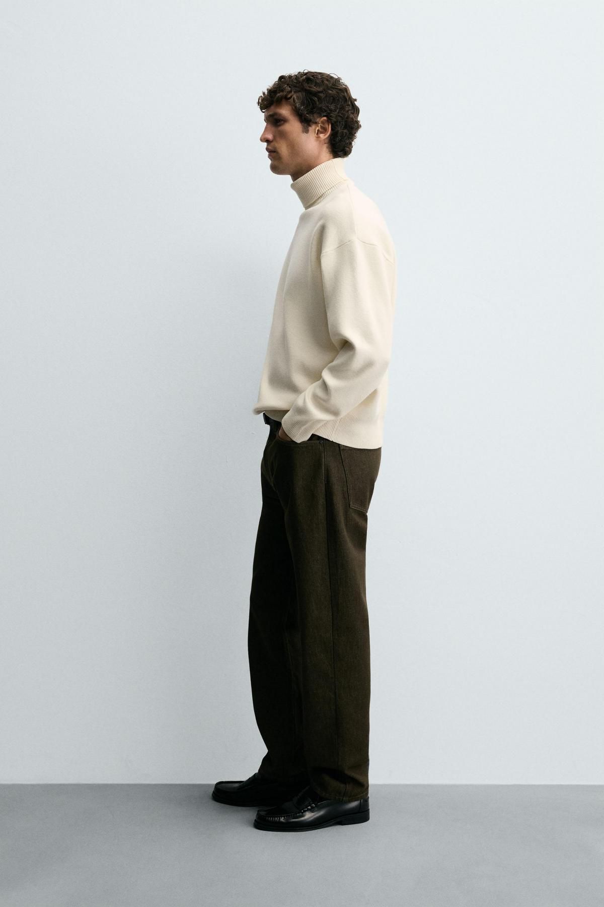 자라 소프트 하이넥 아이보리 니트 스웨터 5536/333 OYSTER-WHITE - 상세 이미지 5