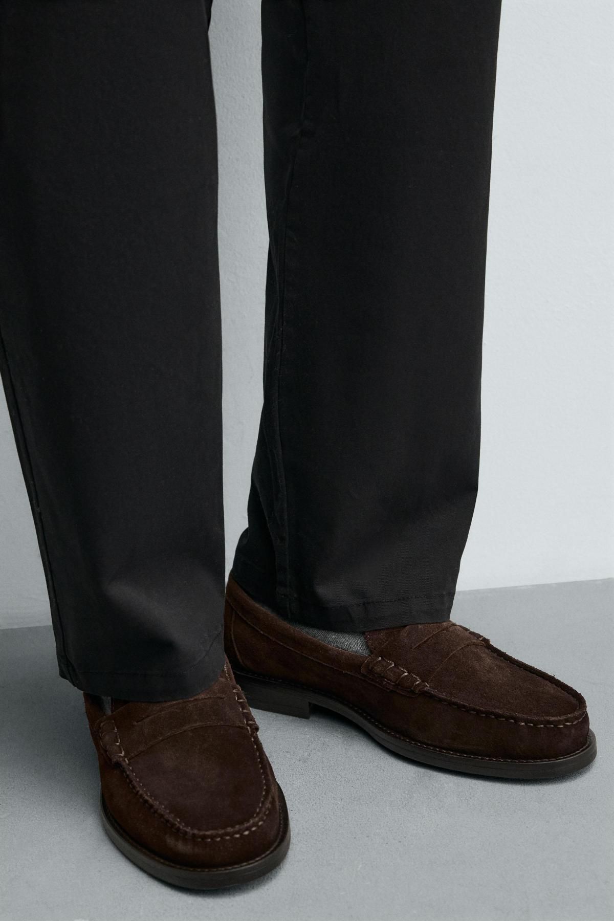 자라 프리미엄 스웨이드 페니 로퍼 한정판 2678/620 BROWN - 상세 이미지 4