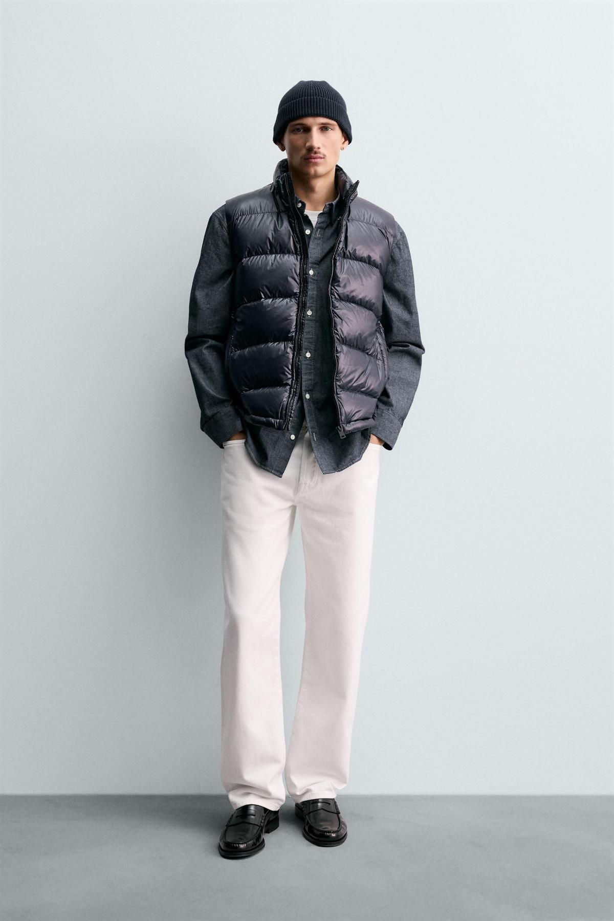 자라 100 페더 다운 방수 경량 패딩 베스트 4302/313 DARK NAVY - 상세 이미지 2