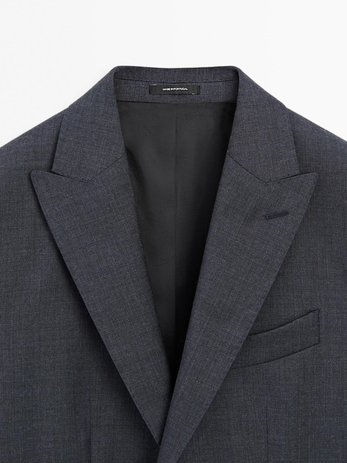 마시모두띠 클래식 100 울 테일러드 수트 블레이저 3500/501 NAVY BLUE - 상세 이미지 3