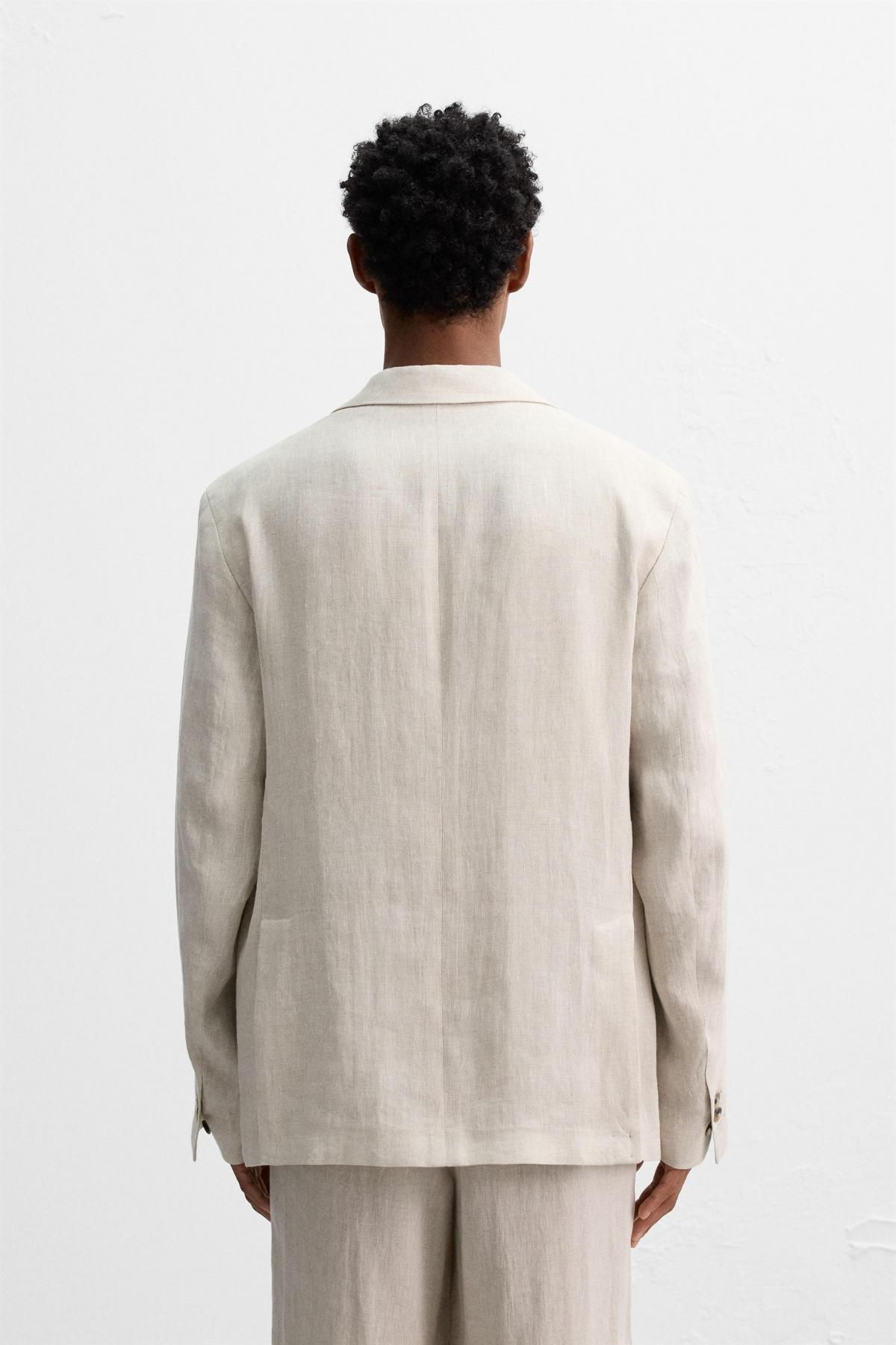 자라 이탈리안 린넨 테일러드 블레이저 4847/528 SAND - 상세 이미지 4