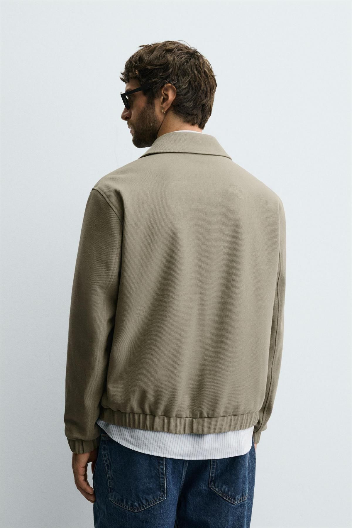 자라 테크니컬 소프트 텍스처 블루종 재킷 3918/720 LIGHT GREEN - 상세 이미지 4