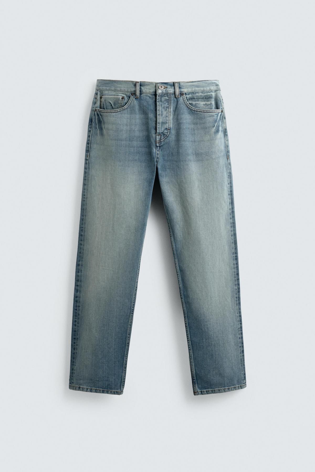 자라 셀비지 데님 스트레이트핏 진 3991/356 MID-BLUE 이미지 8