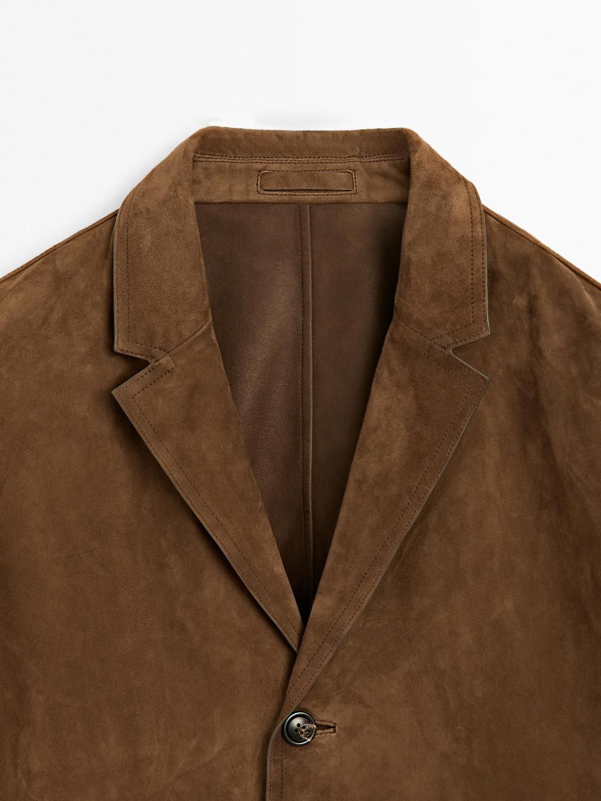 마시모두띠 스웨이드 레더 스티치 블레이저 3369/570 BROWN - 상세 이미지 3