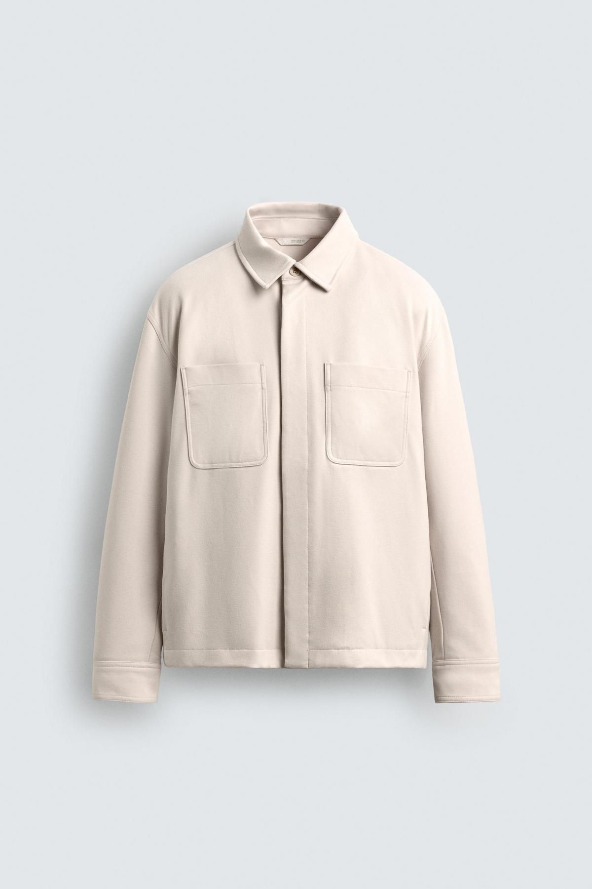 자라 소프트 테크니컬 포켓 오버셔츠 4695/300 BEIGE - 메인 이미지