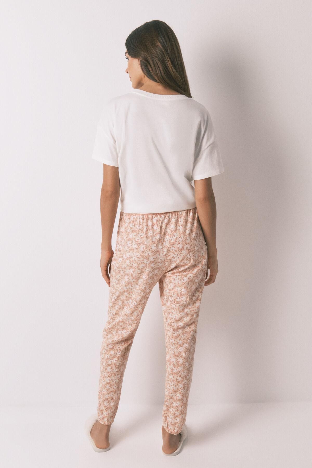 우먼시크릿 플라워 패턴 코튼 조거 팬츠 오렌지 3702250 NARANJA - 상세 이미지 4