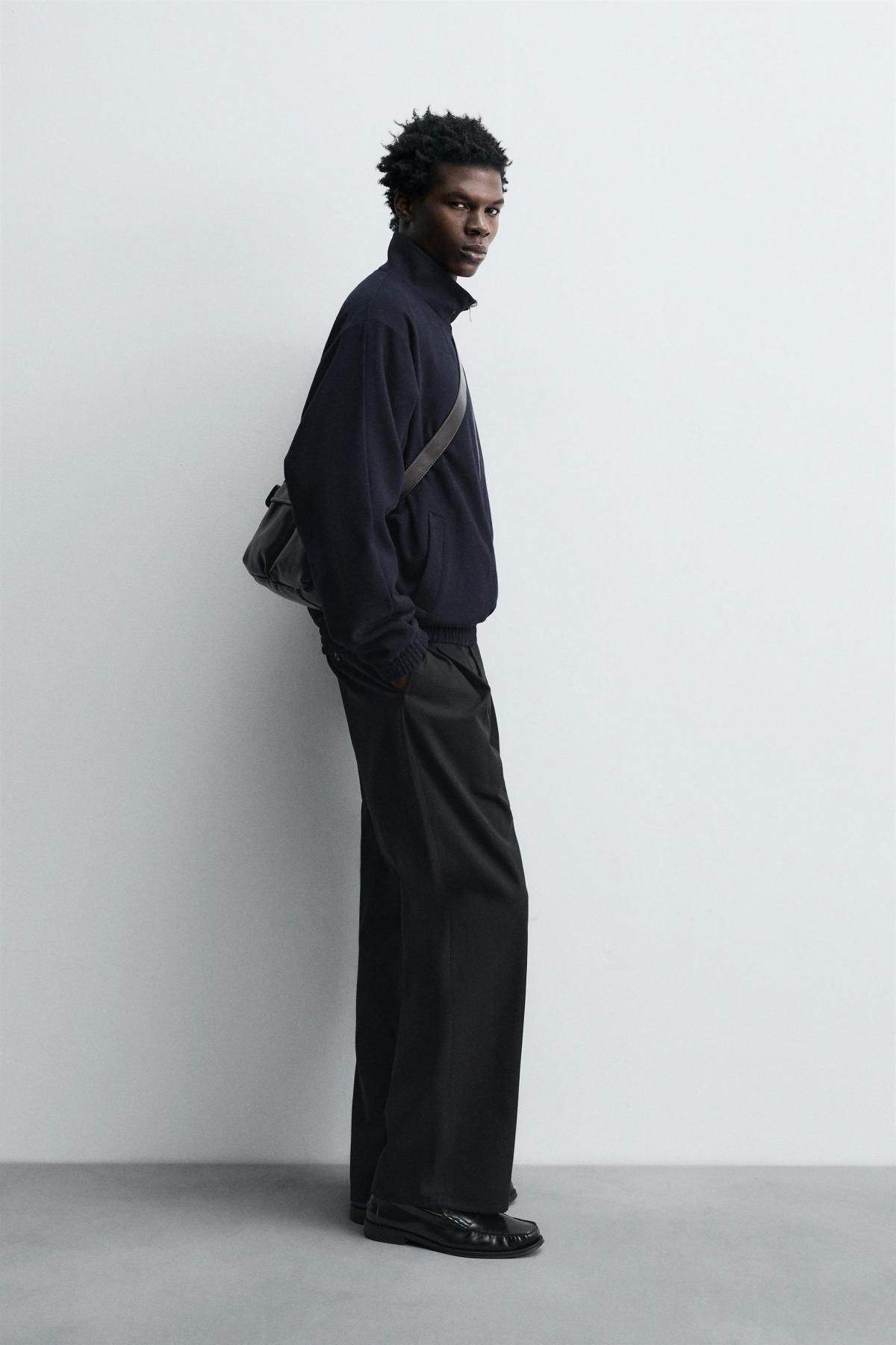 자라 리버서블 울 캐시미어 봄버 재킷 8491/226 DARK NAVY - 상세 이미지 5